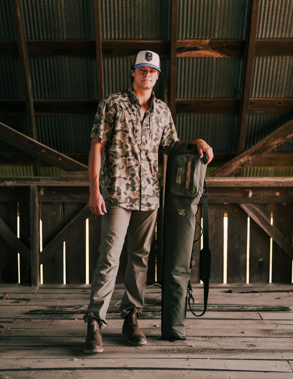 Princing File Vintage Frogskin Camo Shotgun Bag | Southern Field & Flyway